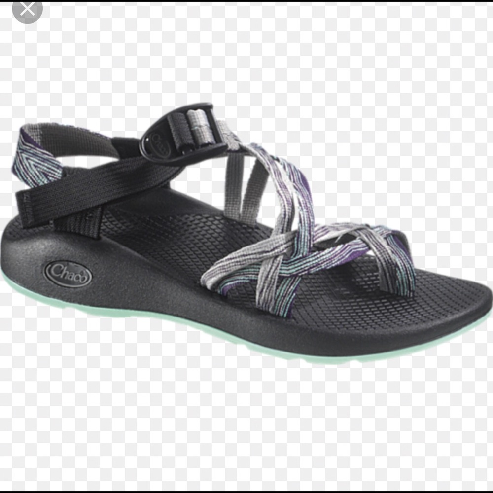 Blue and Purple Double Strap Chacos